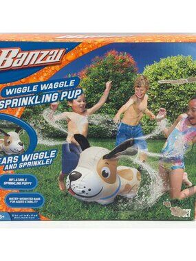 Banzai Wiggle Waggle Sprinkling Pup Water Sprinkler Toy With Water-Powered Ears